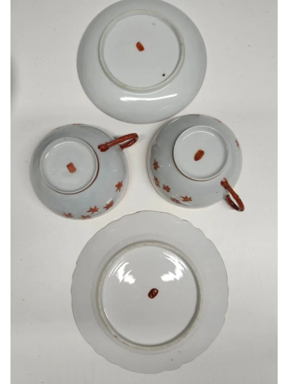 Japanese Moriage Porcelain Teacup & Plate Set Hand Painted Gorgeous Gold Gilt Vi